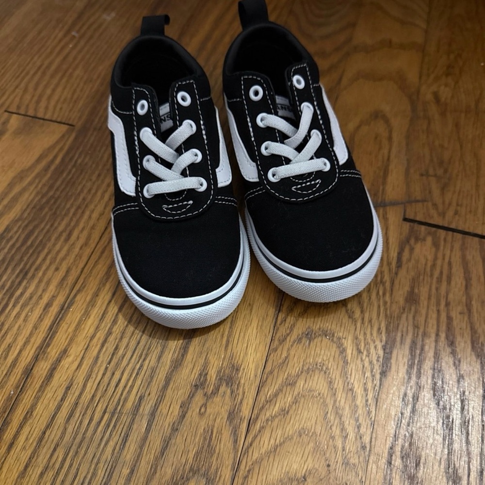 Vans Kids Black and White Sneakers